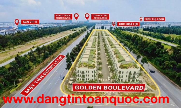 Bán SH0PHOUSE 2 MẶT TIỀN –  ĐƯỜNG LÊ LỢI 40M – TRUNG TÂM TP MỚI BÌNH DƯƠNG