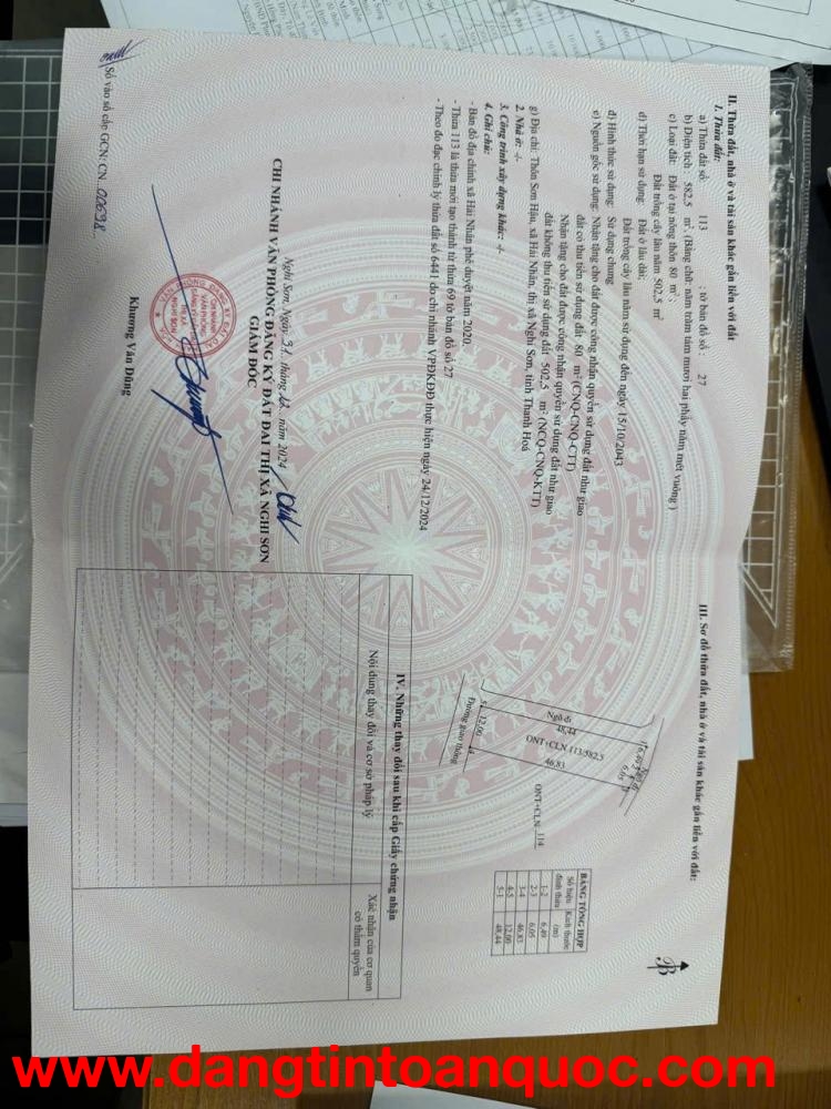 Chính chủ Bán Lô Đất TDP Sơn Hậu P Tĩnh Gia , Thanh Hóa