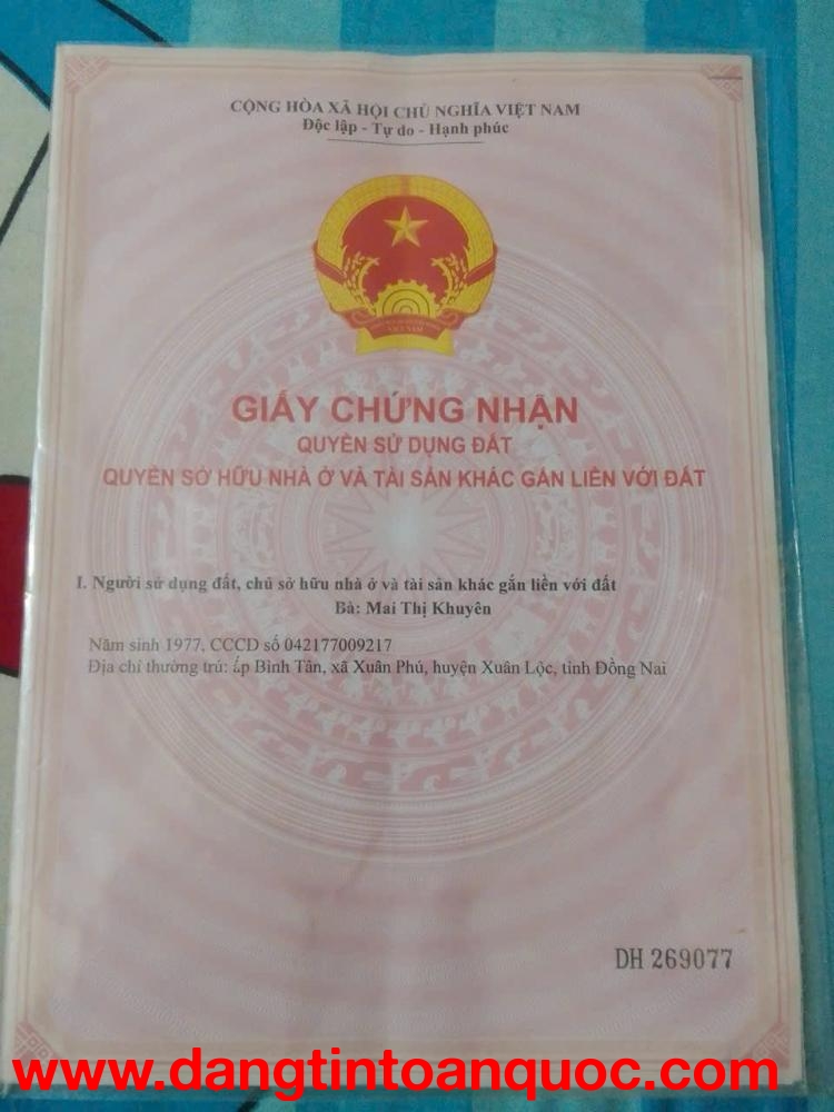 BÁN ĐẤT PHÚ XUÂN – TÂN PHÚ – ĐỒNG NAI