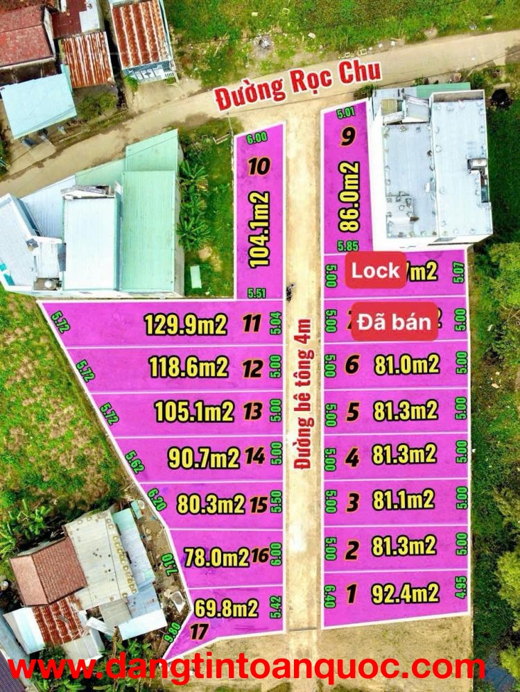 Bán đất thổ cư diên điền, diên khánh 79-129m2, giá dưới 1 tỷ, giá chính chủ, đầu tư f0