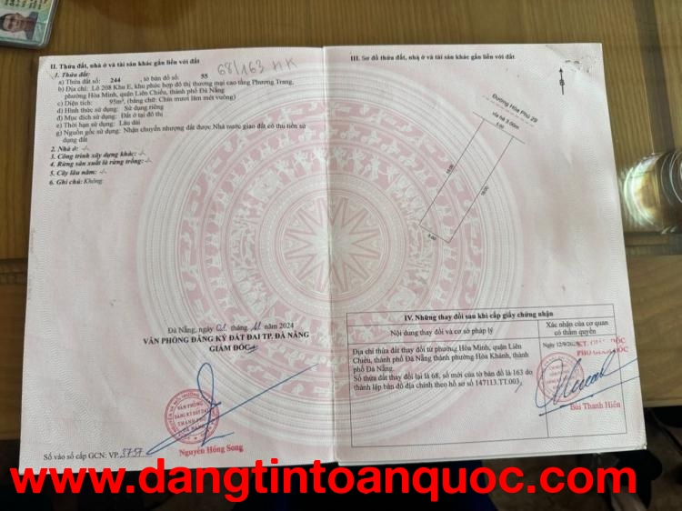 ????????Bán đất đường Hòa Phú 29 - Khu E Kim Long - Khu điện âm