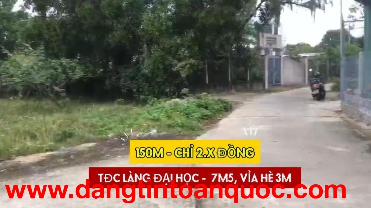 ĐẤT TĐC LÀNG ĐẠI HỌC ĐÀ NẴNG - 150M² (5X30) - CHỈ 2.9 TỶ - LÔ ĐẤT 2 MẶT TIỀN