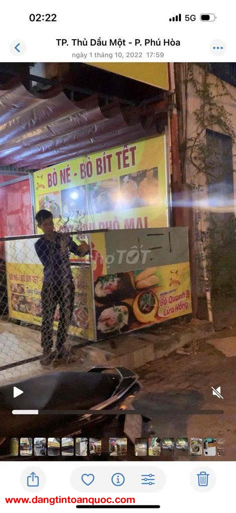 SANG MẶT BẰNG QUÁN ĂN – CĂN GÓC 2 MẶT TIỀN SỐ 84, ĐƯỜNG 30 THÁNG 4, P.PHÚ HÒA, TP.THỦ DẦU MỘT