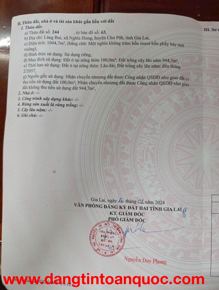 ĐẤT ĐẸP - GIÁ TỐT - Bán GẤP Lô Đất Tiềm Năng Tại Xã Nghĩa Hưng Chư Păh Gia Lai