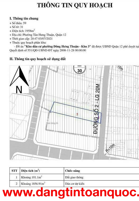 ĐẤT VÀNG MẶT TIỀN ĐÔNG HƯNG THUẬN 02 – Q12 – FULL THỔ – SÁT KDC AN SƯƠNG