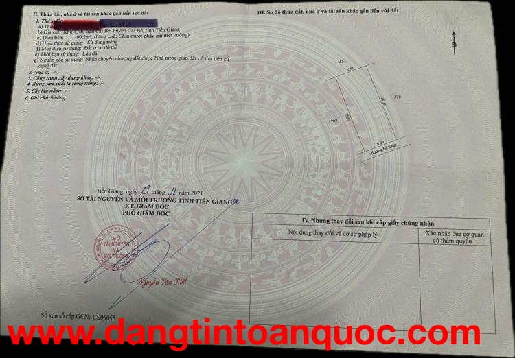 ĐẤT CHÍNH CHỦ - GIÁ TỐT CẦN BÁN NHANH LÔ ĐẤT VỊ TRÍ ĐẮC ĐỊA tại huyện Cái Bè tỉnh Tiền Giang