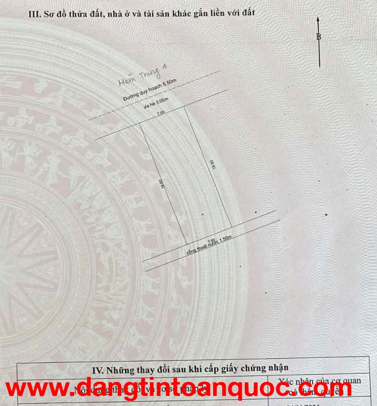 Bán đất đường Hàm Trung 4 – Gần đường Nguyễn Lương Bằng