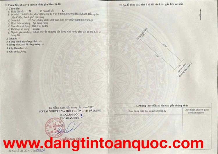 ????????Bán Đất Đường Bàu Mạc 7, Phường Hòa Khánh Bắc, Quận Liên Chiểu.