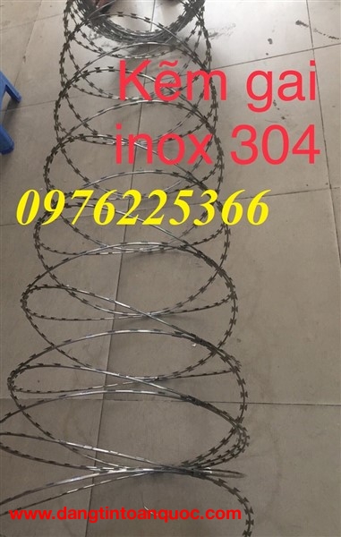 Dây gai inox 304 đường kính D30, D45, D50, D60, D80 