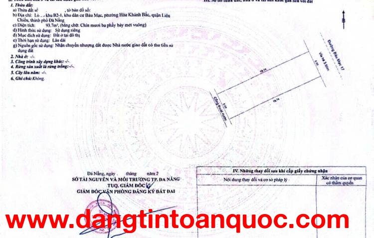????ĐẤT MẶT TIỀN BÀU MẠC 17 – GẦN BIỂN – TRỤC THÔNG NGUYỄN AN NINH