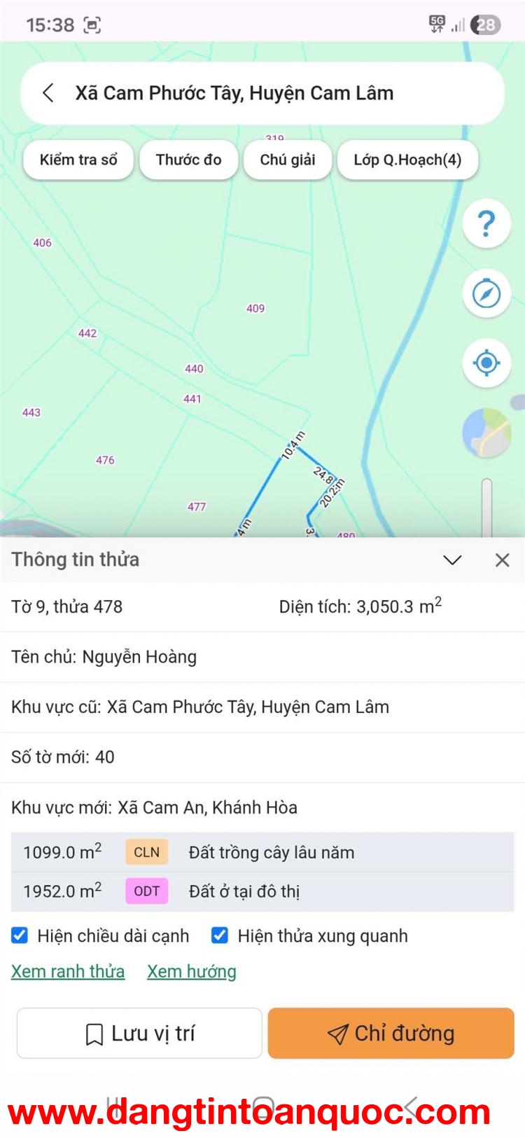NHANH TAY SỞ HỮU NGAY Lô Đất Đẹp Tại Xã Cam Phước Tây, Cam Lâm, Khánh Hòa