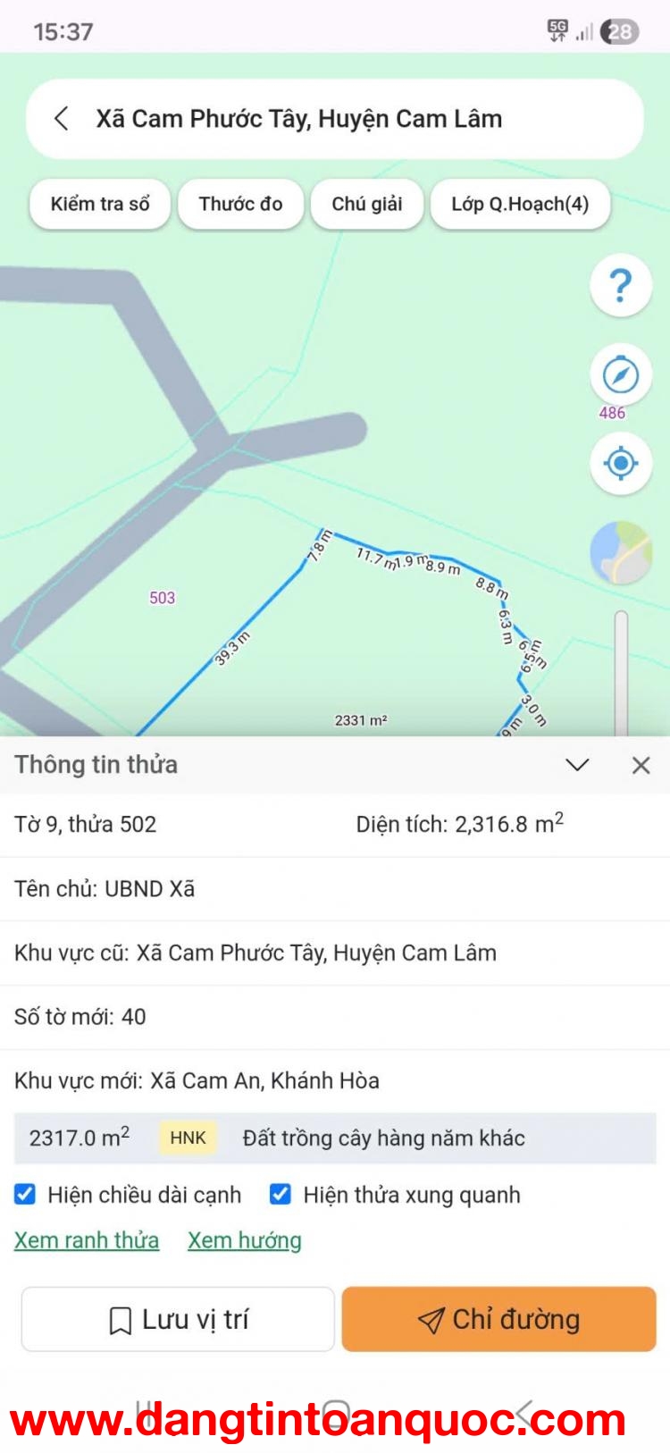 LÔ ĐẤT SIÊU ĐẸP - GIÁ ĐẦU TƯ  - Cần Bán Lô Đất Tại Xã Cam Phước Tây, Cam Lâm, Khánh Hòa