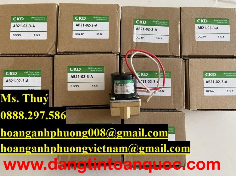 Van điện từ chính hãng CKD B21-02-3-A DC24V - Thiết bị giá tốt