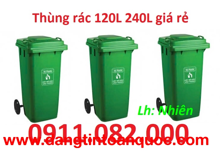  Giảm giá thùng rác 120l 240L năm 2026- thùng rác giá rẻ tại an giang- lh 0911.082.000