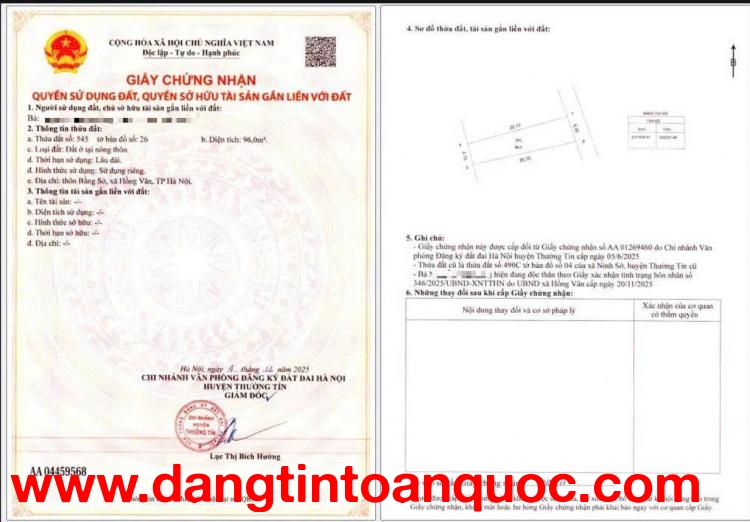 SỞ HỮU NGAY LÔ ĐẤT ĐẸP - GIÁ TỐT - Vị Trí Đắc Địa Tại Thôn Bằng Sở, Xã Hồng Vân, TPHN