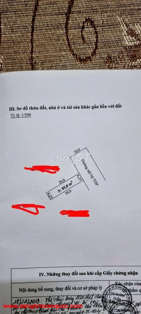 Bán lô đất 85m2 full thổ cư Thuộc  Tổ Dân Phố Tân Hợp – Tân Thành – Dương Kinh – Hải Phòng.