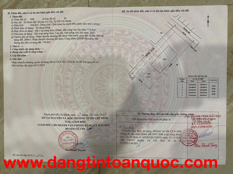 SIÊU PHẨM 2 MẶT TIỀN – ĐẤT THỔ CƯ (18.7X50) HIẾM BÌNH MỸ, CỦ CHI