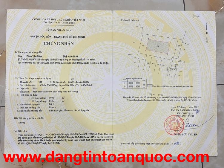 HÀNG THƠM HIẾM – BIỆT THỰ 800m² TRẦN VĂN MƯỜI – GIÁ CHỈ 10,5 TỶ