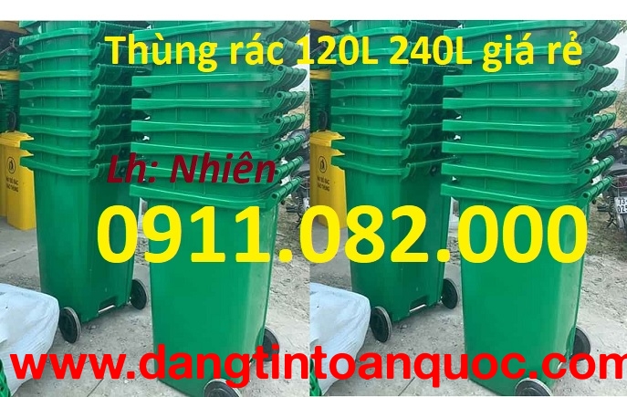  Thùng rác chất lượng giá rẻ cạnh tranh- thùng thu gom rác giá rẻ tại an giang- lh 0911.082.000