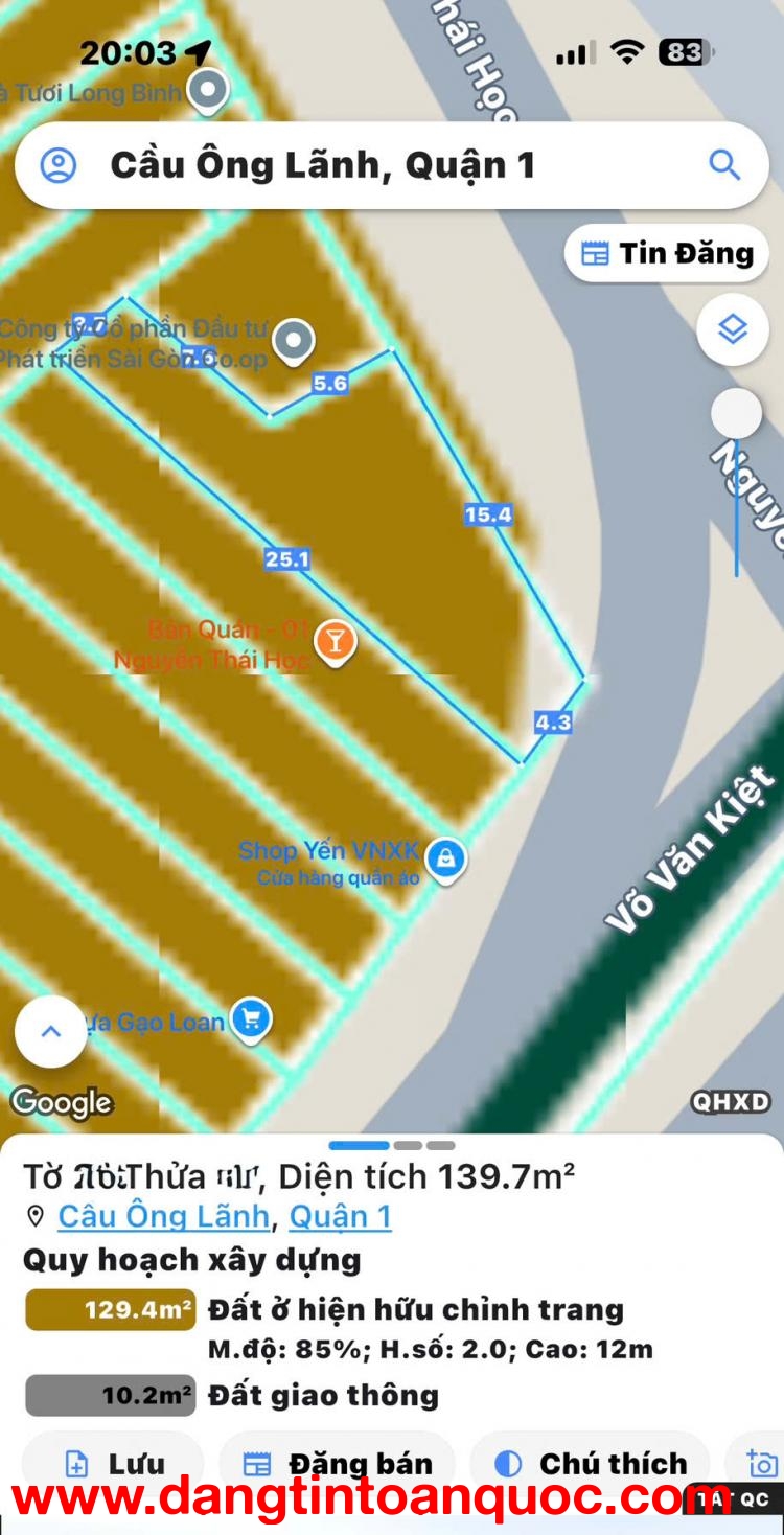 HIẾM - 15M*20M FULL THỔ - BÁN NHÀ 2 MẶT TIỀN KD LỚN VÕ VĂN KIỆT & NGUYỄN THÁI HỌC, QUẬN 1 - VỊ T