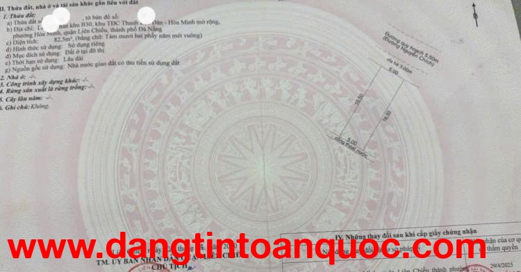 BÁN NHÀ GÁC LỬNG ĐƯỜNG NGUYỄN CHÍCH, PHƯỜNG HÒA MINH, QUẬN LIÊN CHIỂU