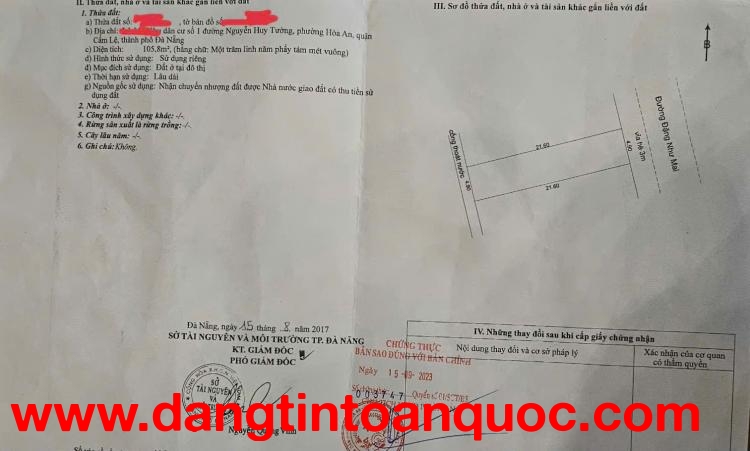 ????????Bán đất 2 lô liền kề đường Đặng Như Mai - gần bến xe TT Thành phố