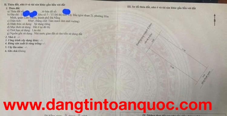 ????????Bán đất đường Hòa Phú 10 (Gò Nảy 5 cũ) - Dtđ: 85m2