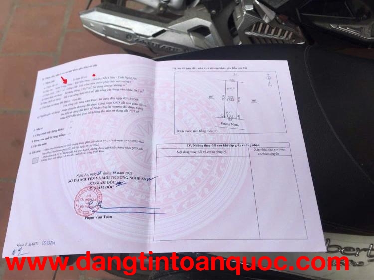 ĐẤT ĐẸP – GIÁ ĐẦU TƯ  - CẦN BÁN LÔ ĐẤT VỊ TRÍ ĐẸP TẠI Xã Diễn Phúc - Huyện Diễn Châu - Tỉnh Nghệ An