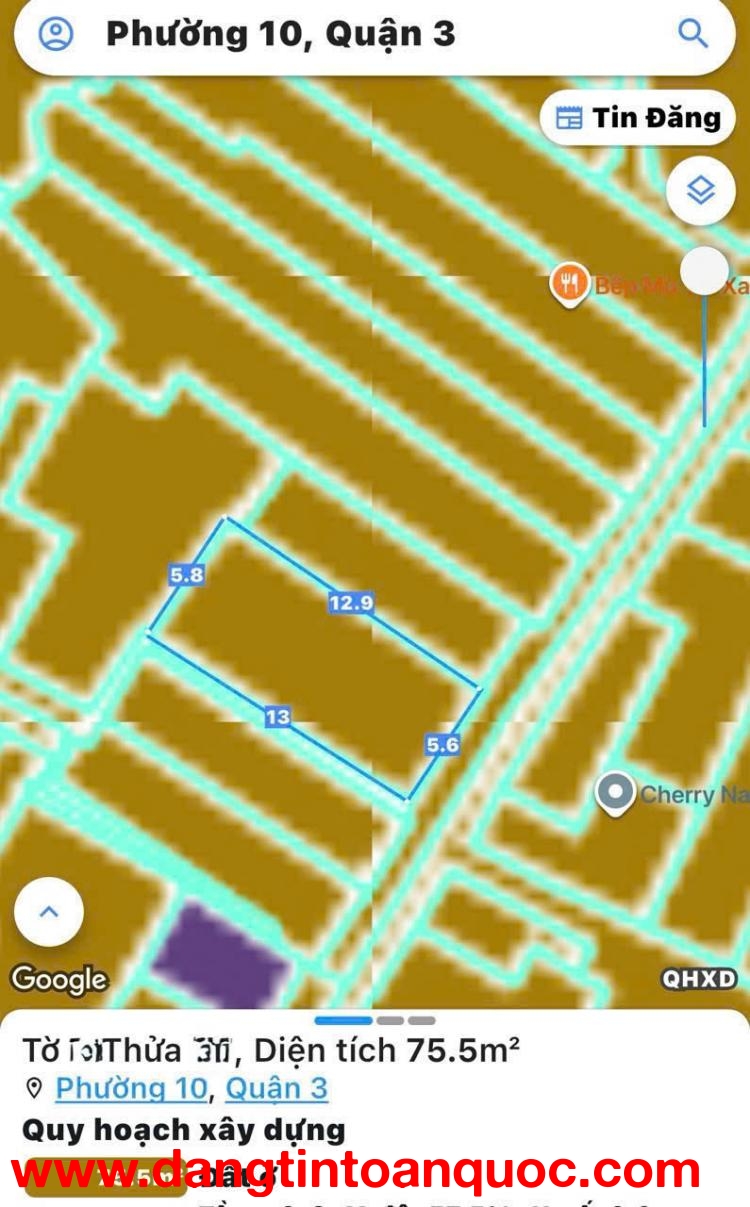 CHÍNH CHỦ 1 ĐỜI - BÁN NHÀ 2 TẦNG Đ.CÁCH MẠNG THÁNG 8, QUẬN 3 - NGANG ĐẸP 6M*13M VUÔNG CHUẨN ĐẸP NHƯ 