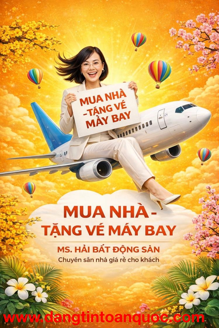 ???? ĐẶT CỌC TRƯỚC TẾT – TẶNG VÉ MÁY BAY VỀ QUÊ ✈️