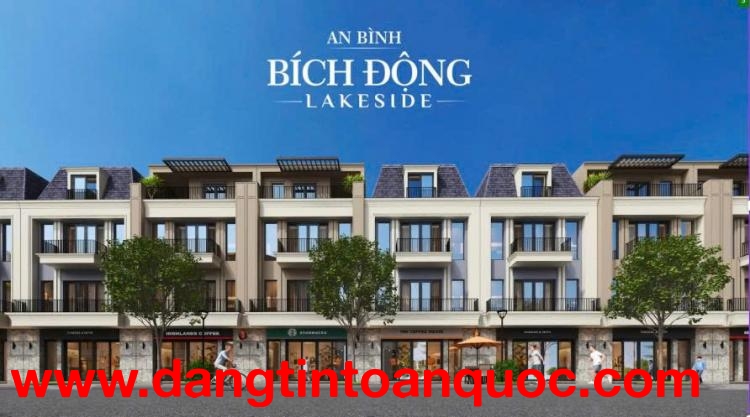 Lô Shophouse Bích Động Lakeside – diện tích 126m² – đường 22m – MT 7m – giá từ 68 triệu/m² (giãn xây