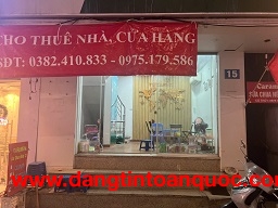 CHÍNH CHỦ CHO THUÊ TẦNG 1+2 MẶT PHỐ SỐ 15 ĐẠI CỒ VIỆT, HAI BÀ TRƯNG, HÀ NỘI