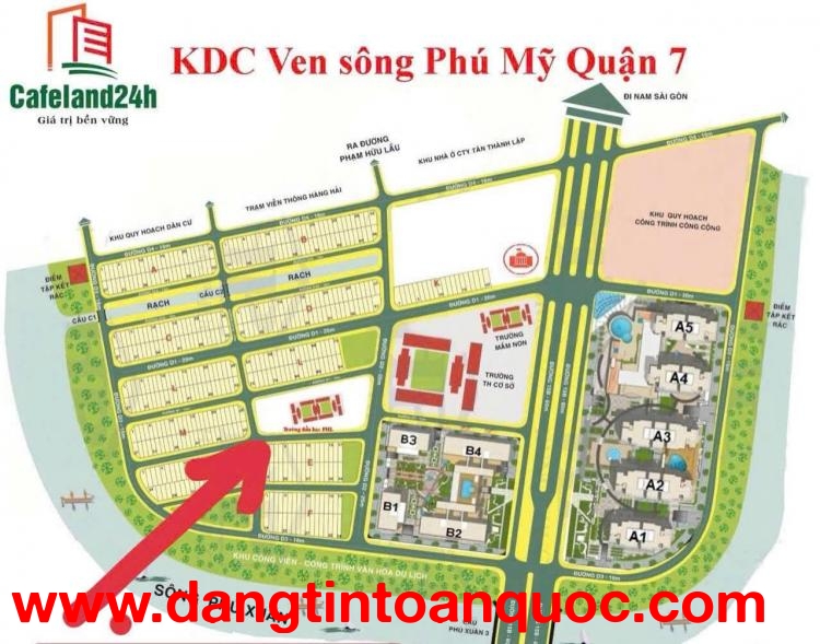 ĐẤT GÓC 2 MẶT TIỀN PHÚ MỸ QUẬN 7 – ĐƯỜNG 14M – GẦN SÔNG & CÔNG VIÊN – KD ĐỈNH – 13,8 TỶ