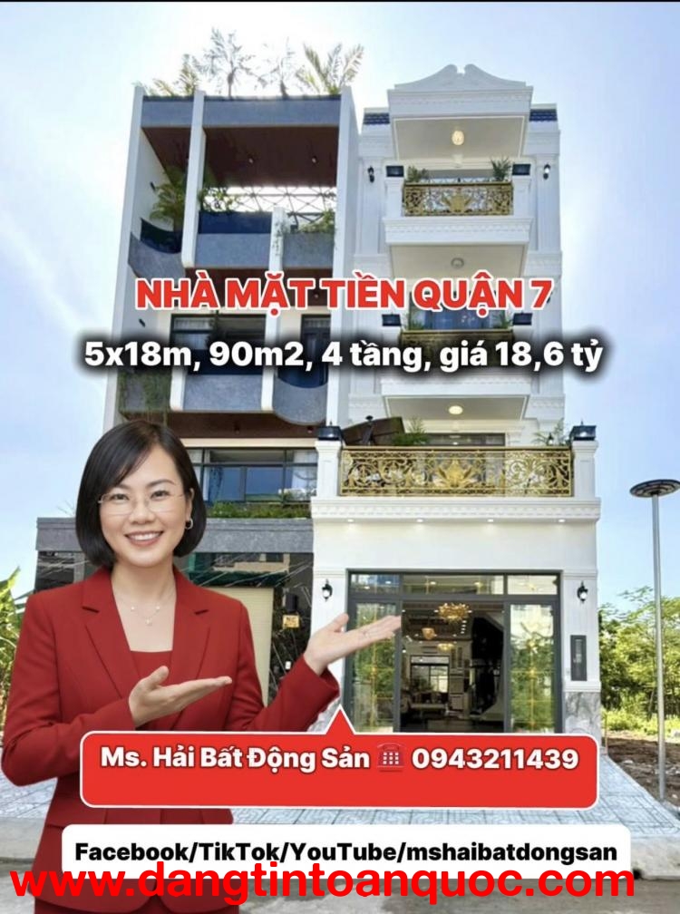 SIÊU PHẨM NHÀ PHỐ QUẬN 7 – ĐƯỜNG D6 KDC PHÚ MỸ - CHỈ 18,6 TỶ