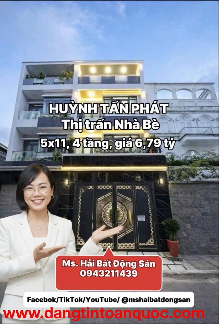 GIẢM GIÁ TRƯỚC TẾT  NHÀ MỚI ĐÀO TÔNG NGUYÊN – TT NHÀ BÈ  HẺM XE HƠI  FULL NỘI THẤT - 6,79 TỶ