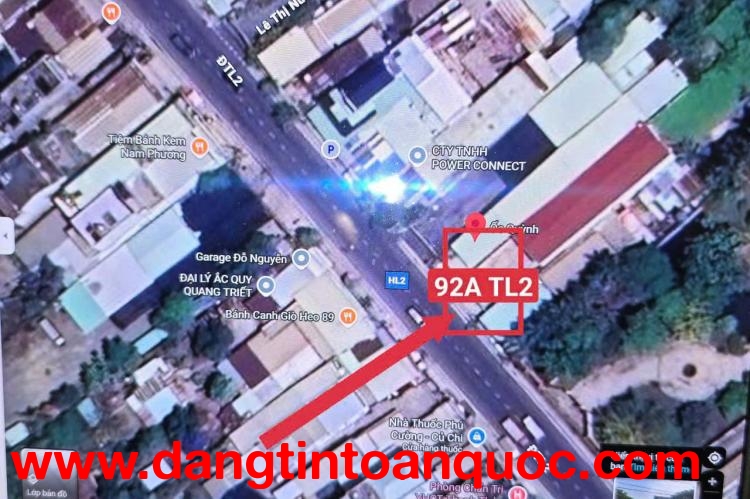 CHỦ GỞI MẶT TIỀN TỈNH LỘ 2, CỦ CHI - GẦN NGÃ BA LÊ THỊ NỬA – VỊ TRÍ ĐẸP