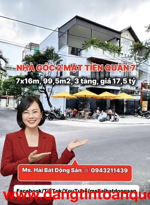 NHÀ GÓC 2 MẶT TIỀN PHẠM HỮU LẦU, QUẬN 7 – Ở & KD ĐỈNH – CHỈ 17,5 TỶ