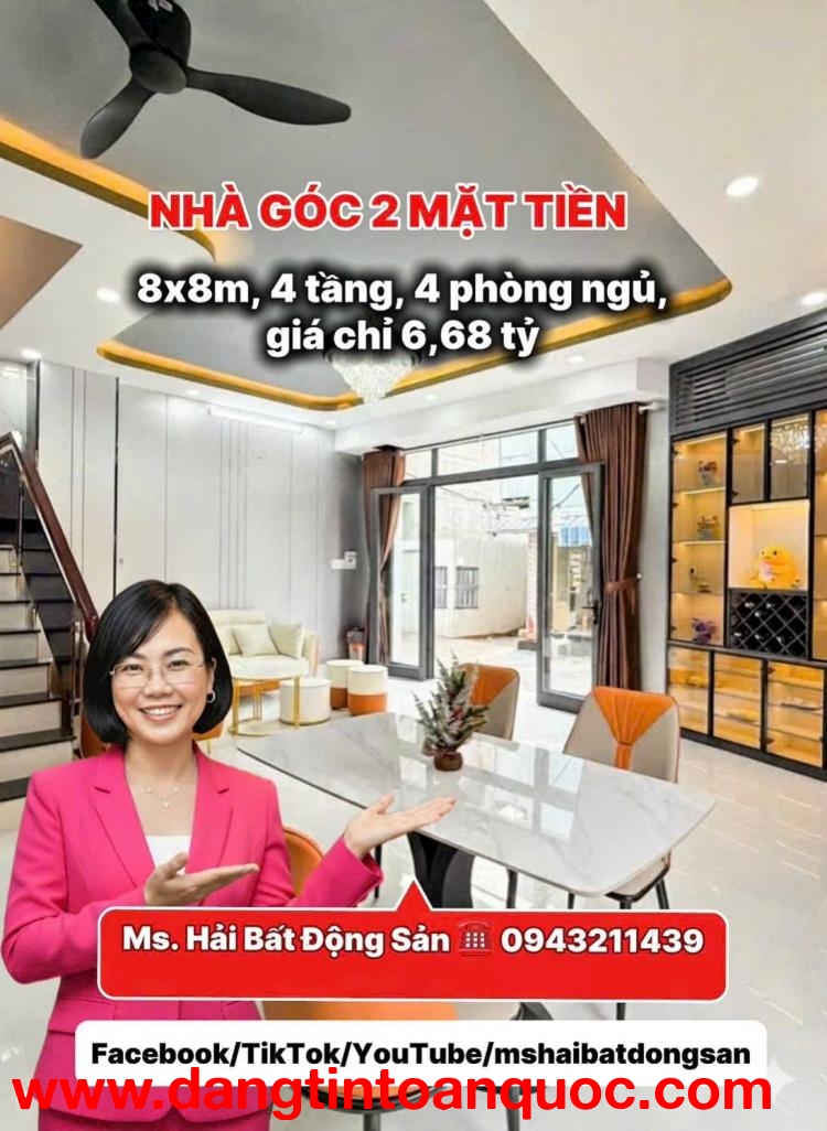 NHÀ GÓC 2 MẶT TIỀN HUỲNH TẤN PHÁT – LIỀN KỀ PHÚ MỸ HƯNG – 6,68 TỶ (TL)