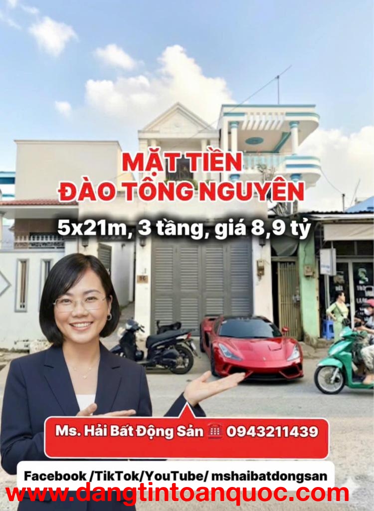 NHÀ MẶT TIỀN ĐÀO TÔNG NGUYÊN, TT NHÀ BÈ – VỊ TRÍ KINH DOANH – GIÁ RẺ HIẾM – 8,9 TỶ (CÒN BỚT LỘC)