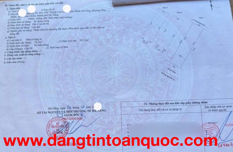 ????Bán nhà 3 tầng 4 PN đường Nguyễn Xí, Liên Chiểu,  TP Đà Nẵng????