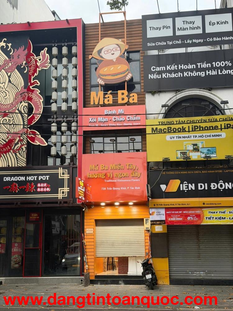 SHARE LẠI PHÒNG TRỐNG VÀ CHO THUÊ MẶT BẰNG TAKEWAY – NHÀ MẶT TIỀN 73A TRẦN QUANG KHẢI, P. TÂN ĐỊNH, 