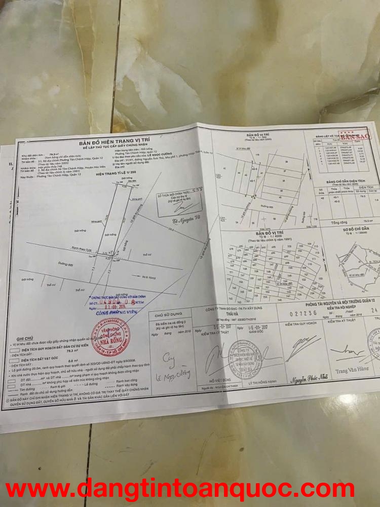 Đất (4x20) hẻm 6m Trần Thị Năm, Quận 12 Giá Rẻ (Ngay trường Sơn Ca 5)