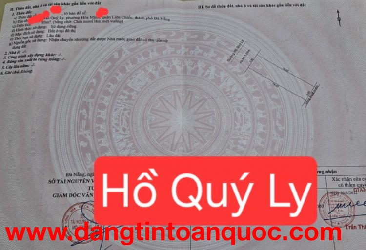 Bán đất đường Hồ Quý Ly - Vị trí kinh doanh - gần chợ