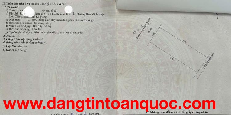 Bán đất đường Hòa Phú 10 (Gò Nảy 5 cũ) - Dtđ: 85m2