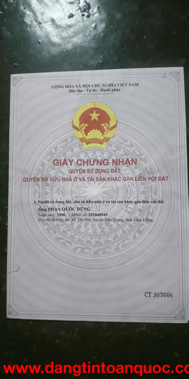 HOT !!! SỞ HỮU NGAY LÔ ĐẤT ĐẸP - GIÁ TỐT - Vị Trí Đắc Địa Tại Xã Tân Thành, Huyện Đức Trọng, Lâm Đồn