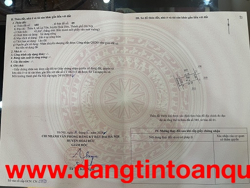 BÁN ĐẤT THỔ CƯ – ĐỒNG ỐC, LẠI YÊN – VỊ TRÍ ĐẸP, Ô TÔ VÀO NHÀ