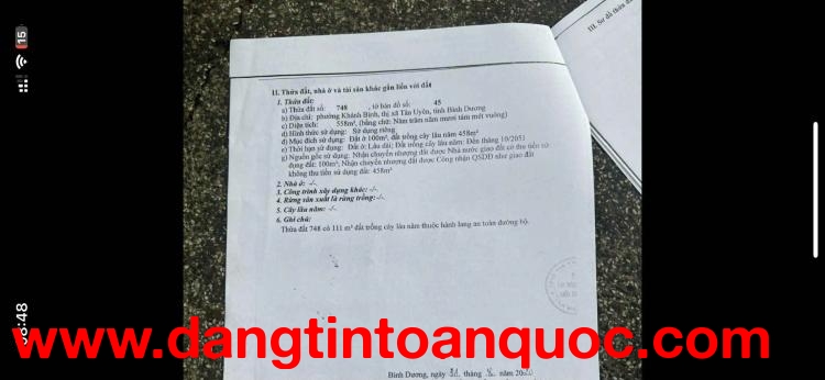 ĐẤT ĐẸP – GIÁ TỐT  – CHÍNH CHỦ CẦN BÁN tại Khánh Bình - Tân Uyên - Bình Dương