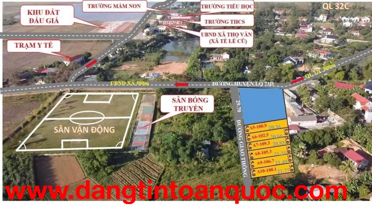 Bán đất duy nhất 1 ô tại xã Thọ Văn, Phú Thọ (Xã Tề Lễ cũ)