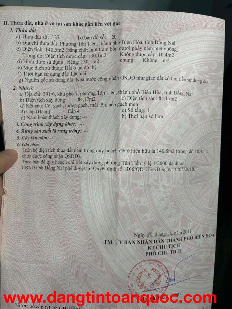 NHÀ ĐẸP - GIÁ TỐT - CHÍNH CHỦ Cần Bán Nhà Vị Trí Đẹp Tại  Tam Hiệp, Thành phố Biên Hòa, Đồng Nai