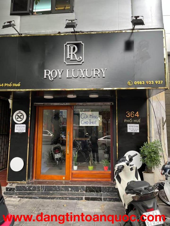 CC CHO THUÊ CỬA HÀNG 364 PHỐ HUẾ, HAI BÀ TRƯNG, HÀ NỘI